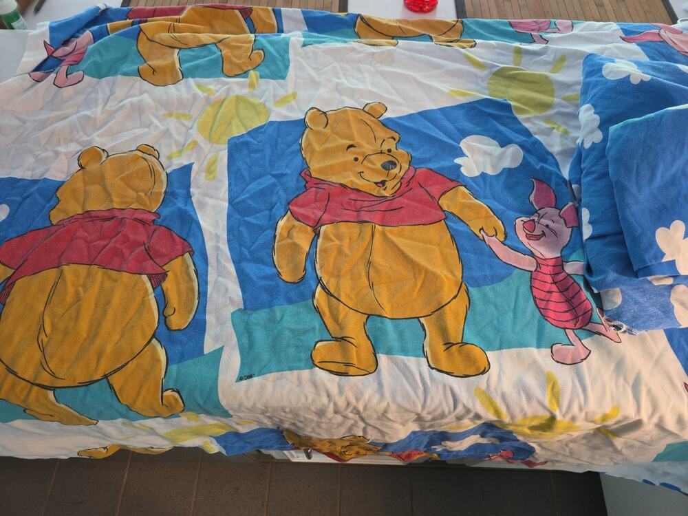 Vintage Disney Winnie the Pooh Piglet Sheets Twin Bed 3 Piece Cloud Ensemble Set